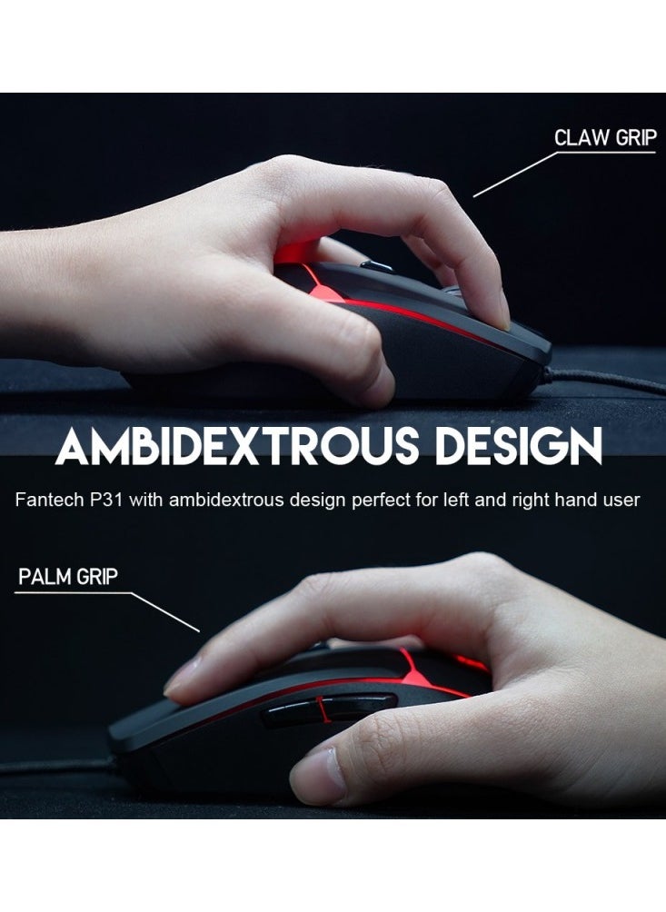 FANTECH - Fantech 3in1 Gaming Combo with 104 Keys RGB Backlit Gaming Keyboard, Adjustable DPI Gaming Mouse, Speed Type Surface Design Mouse Pad Gaming Bundle - Image 1