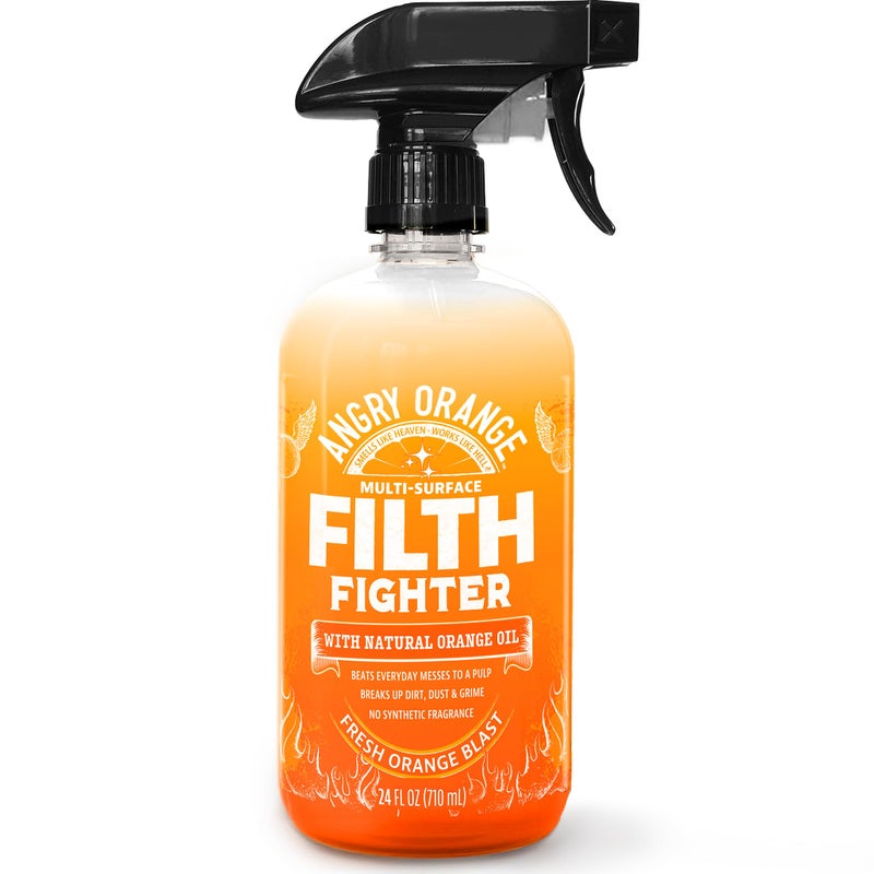 ANGRY ORANGE Citrus Multipurpose Cleaner Spray for Kitchen and Bathroom - 24 oz - Value 2 Pack - Image 1