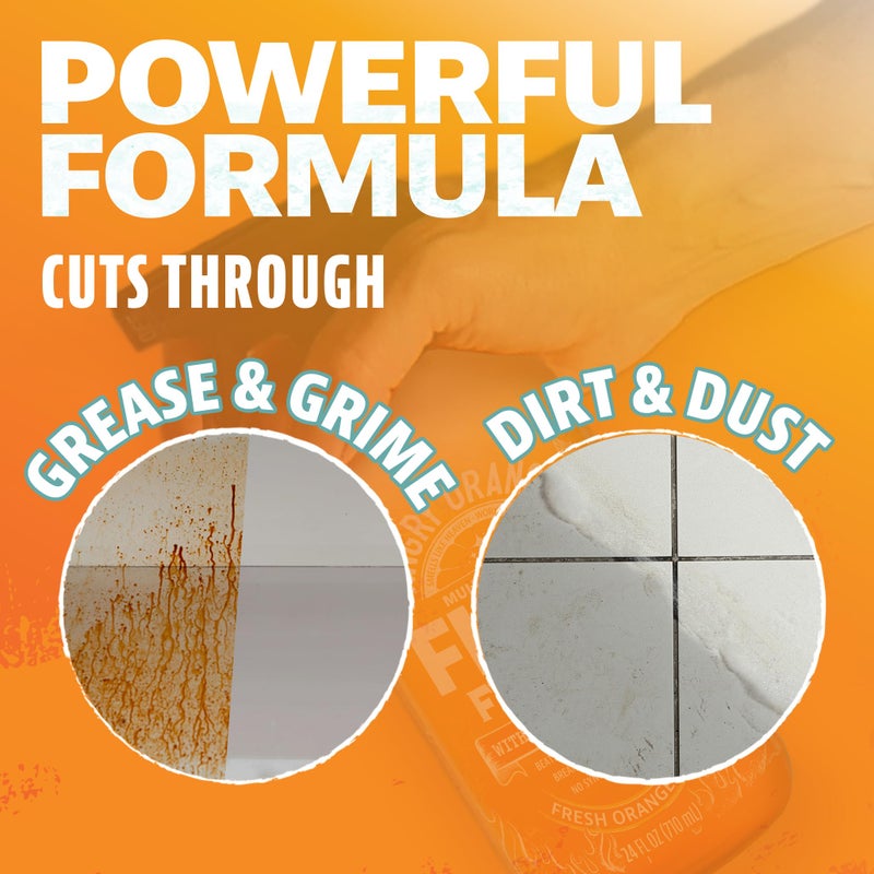 ANGRY ORANGE Citrus Multipurpose Cleaner Spray for Kitchen and Bathroom - 24 oz - Value 2 Pack - Image 3