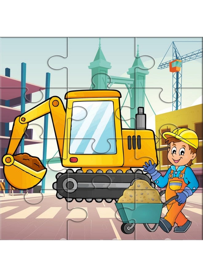 Yey 6 in 1 Community Helpers and Their Vehicles Jigsaw Puzzles for Kids/Fireman, Police, Doctor, Construction Worker, Pilot and Sailor - Set of 6 Educational Puzzles, Multicolor, 6.25 x 6.25 inches - Image 4