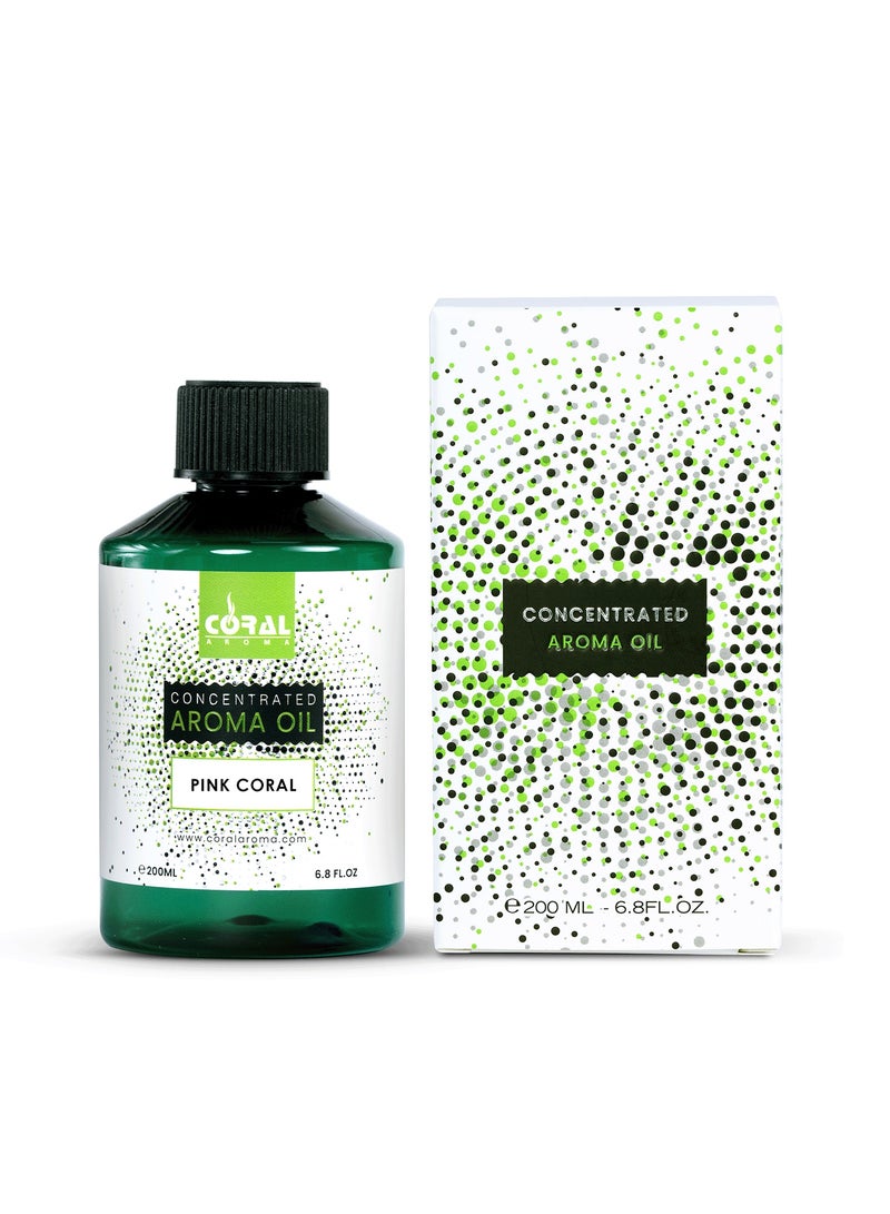 CORAL AROMA Pink Coral Aroma Oil for Diffusers 200 ml | Long Lasting Floral Scent for Home, Offices, Hotels, Spas etc - Image 1