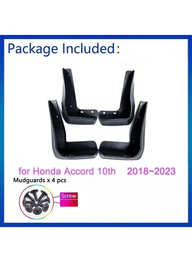 4 قطع مرايات حماية من الطين للسيارة باللون الأسود لهوندا أكورد الجيل العاشر 2018-2023 - Image 5