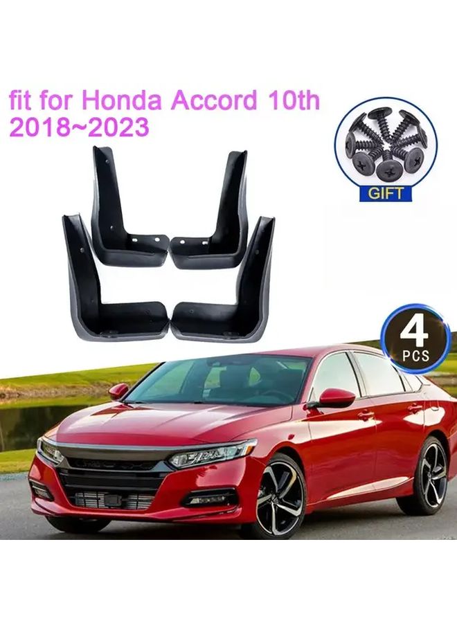 4 قطع مرايات حماية من الطين للسيارة باللون الأسود لهوندا أكورد الجيل العاشر 2018-2023 - Image 1