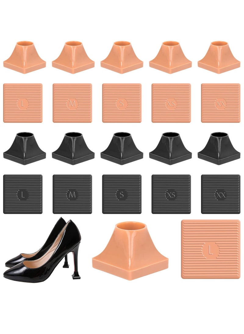 SYOSI - High Heel Protective Heel Caps, 10 Pairs Heel Tip Covers 5 Sizes ，Heel Stoppers Heel Repair Caps Covers for Walking on Grass and Uneven Road Heel Cover Cups for Wedding Outdoor Events - Image 1
