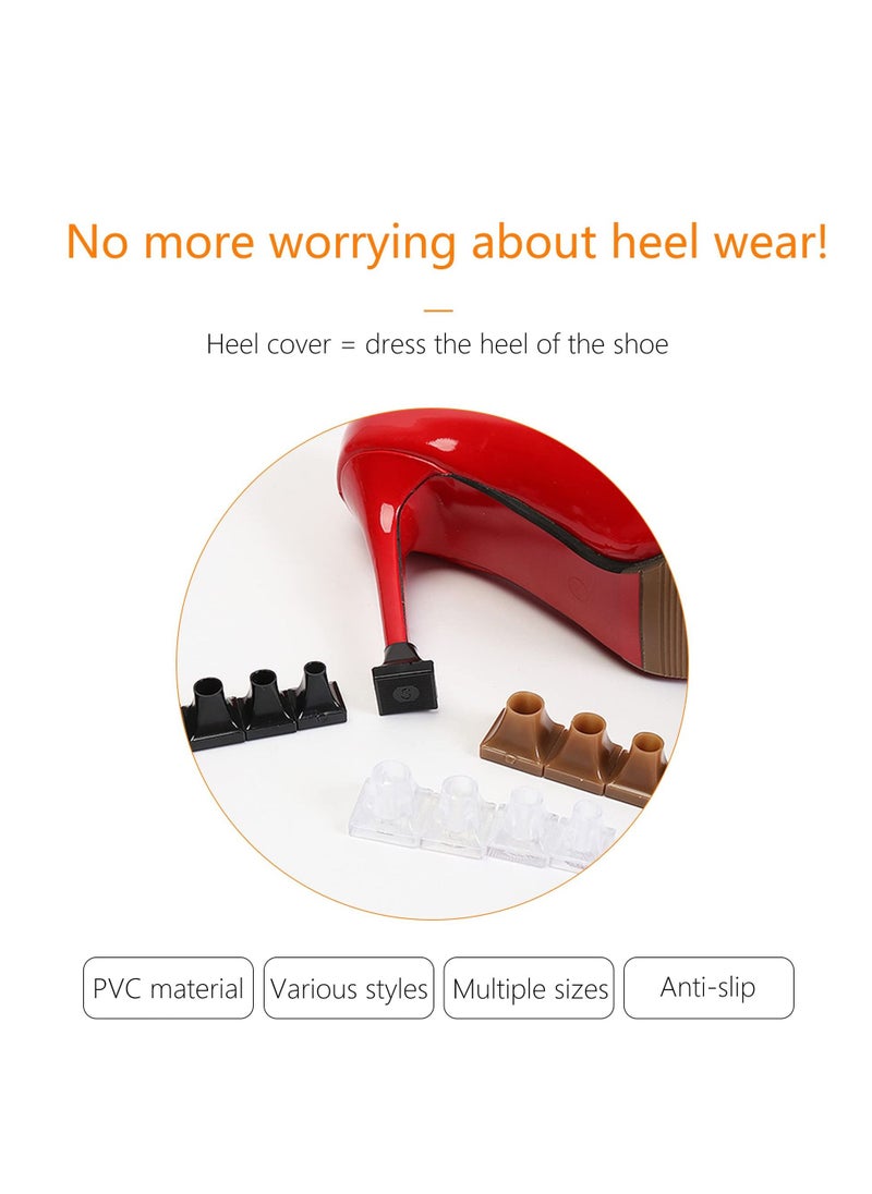 SYOSI - High Heel Protective Heel Caps, 10 Pairs Heel Tip Covers 5 Sizes ，Heel Stoppers Heel Repair Caps Covers for Walking on Grass and Uneven Road Heel Cover Cups for Wedding Outdoor Events - Image 1