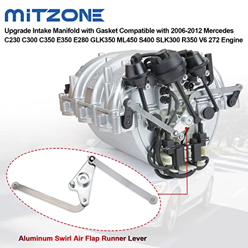 MITZONE مجموعة مدخل الهواء MITZONE مع حشوة متوافقة مع مرسيدس C230 C300 C350 E350 E280 GLK350 ML450 S400 SLK300 R350 بمحرك V6 272 استبدال 2721402401 2721402201 - Image 3