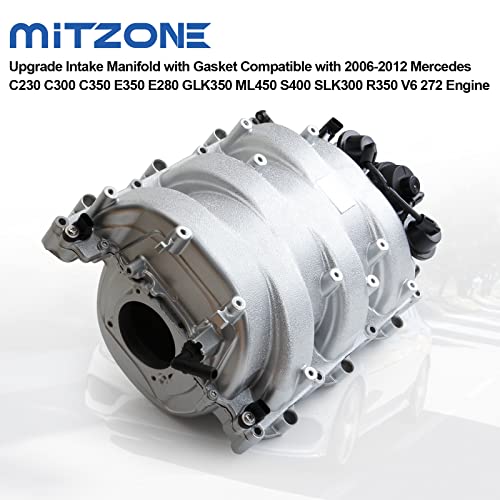 MITZONE مجموعة مدخل الهواء MITZONE مع حشوة متوافقة مع مرسيدس C230 C300 C350 E350 E280 GLK350 ML450 S400 SLK300 R350 بمحرك V6 272 استبدال 2721402401 2721402201 - Image 4