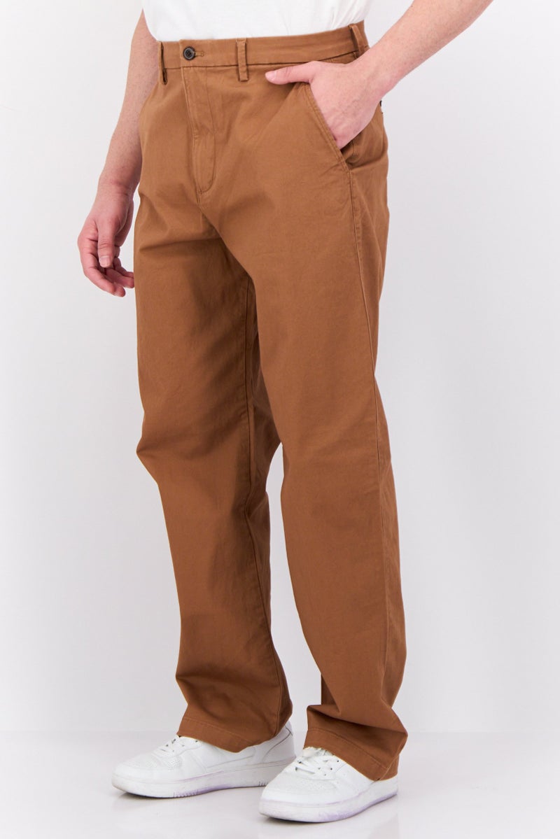 GAP Men Regular Fit Solid Chino Pants, Brown  - Image 2