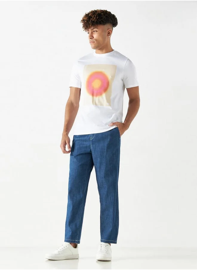 Lee Cooper Lee Cooper Slub Jeans with Elasticated Waistband and Pockets