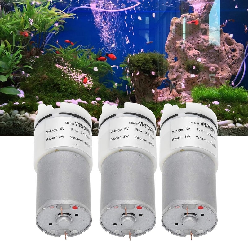 DC 6 V 3 W Water Pump - 3 Pieces Micro Submersible Motor VN2706PM - 3.5 Liters per Minute Flow Rate - 100 KPa Pressure for Aquarium Fish Tank Tabletop Fountain and Hydroponics - Image 3