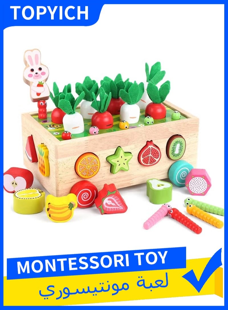 Topyich Toddlers Montessori Wooden Educational Toys for Baby Boys Girls Age 1 2 3 Year Old, Shape Sorting Toys 1st One First Birthday Girl Gifts for Kids 1-3, Wood Preschool Learning Fine Motor Skills Game - Image 1