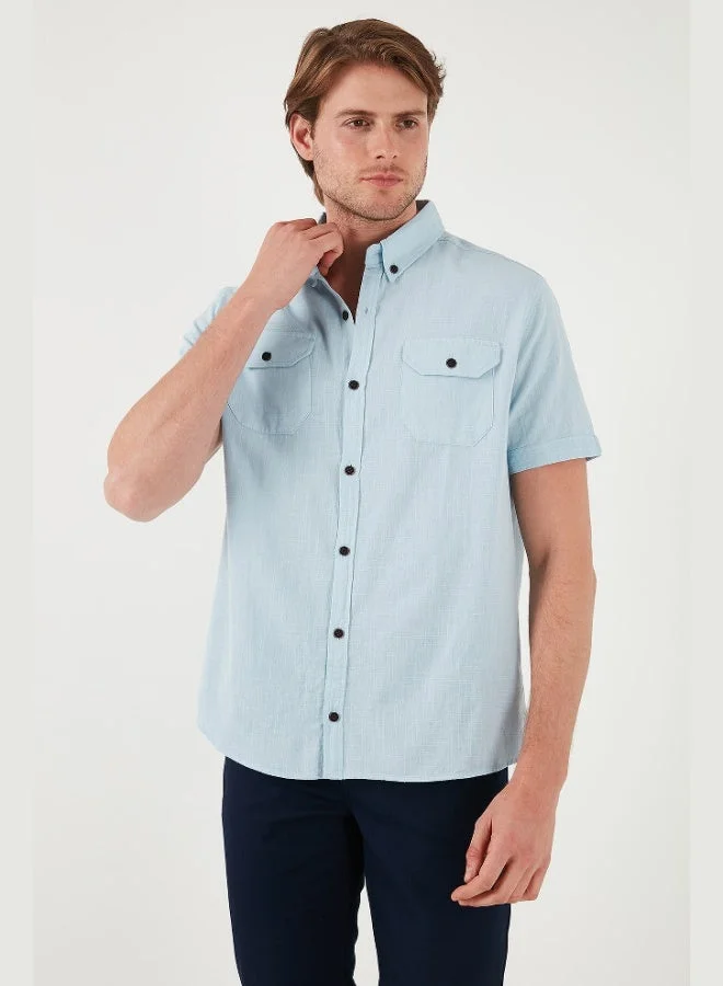 Buratti Button-down Collar Cotton Slim Fit Pocket Shirt Men's SHIRT CF21S111153