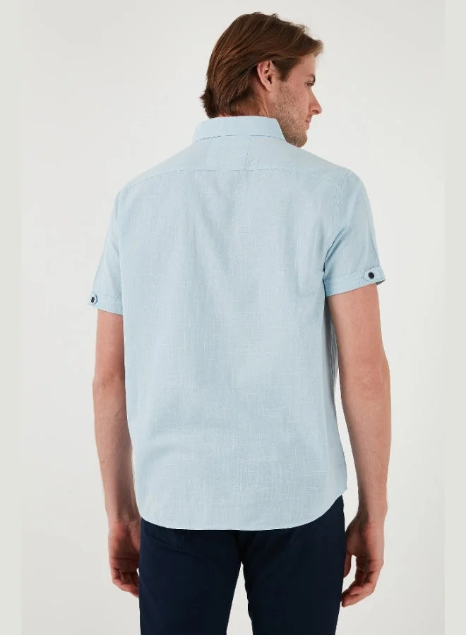 Buratti  Buratti Button-down Collar Cotton Slim Fit Pocket Shirt Men's SHIRT CF21S111153 for Men | Best Price UAE