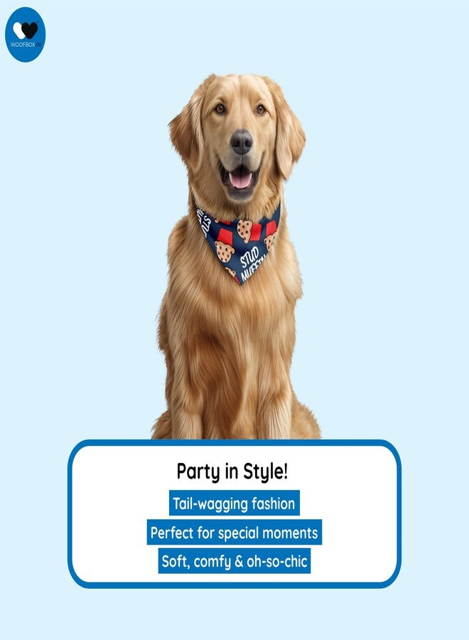 W Dog Bandana Collar Adjustable by W | This Beautiful Gorgeous Design Dog Collar Bandana Scarf is Perfect Styling Accessory for Dogs (L, Stud Muffin) - Image 2