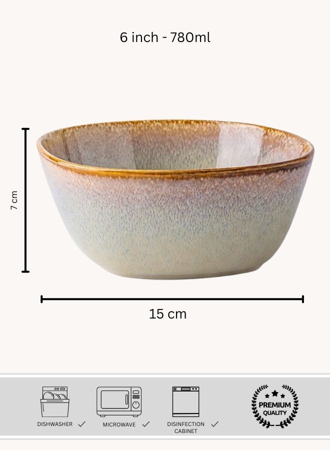 Clink Premium Ceramic Soup Bowl - 28 oz Large Capacity, Colorful Flame High Quality Soup Bowl For Home & Restaurants, Perfect for Soup, Ramen, Cereal, Salad, Pasta - Image 1