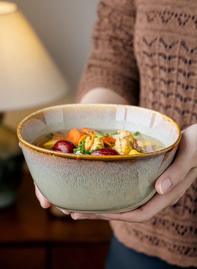 Clink Premium Ceramic Soup Bowl - 28 oz Large Capacity, Colorful Flame High Quality Soup Bowl For Home & Restaurants, Perfect for Soup, Ramen, Cereal, Salad, Pasta - Image 4