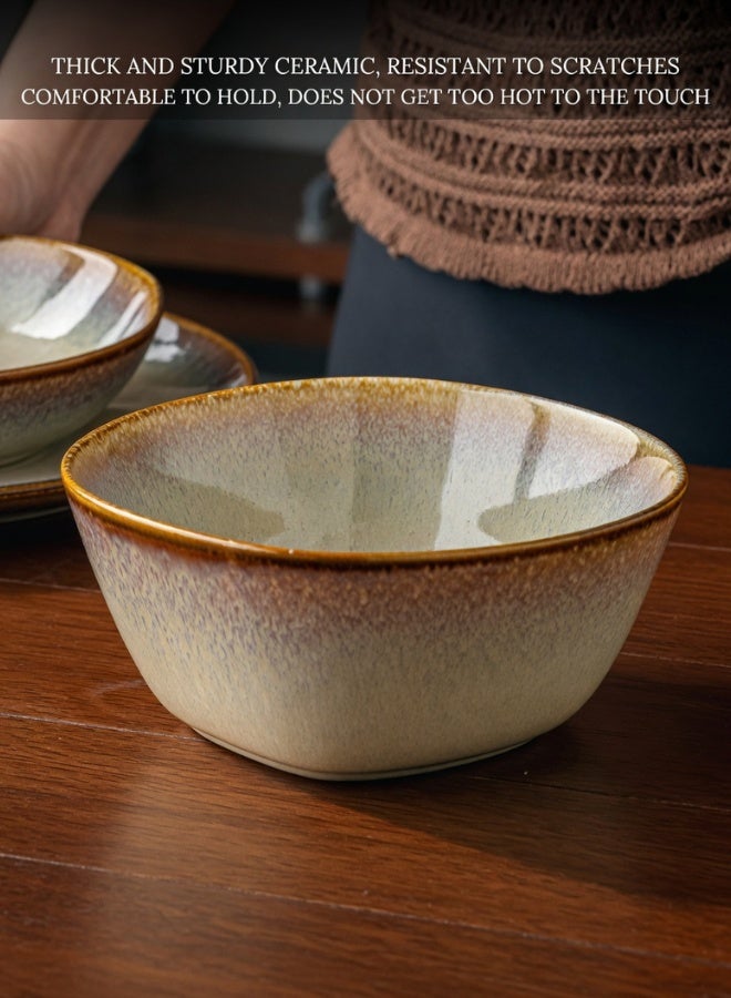 Clink Premium Ceramic Soup Bowl - 28 oz Large Capacity, Colorful Flame High Quality Soup Bowl For Home & Restaurants, Perfect for Soup, Ramen, Cereal, Salad, Pasta - Image 2