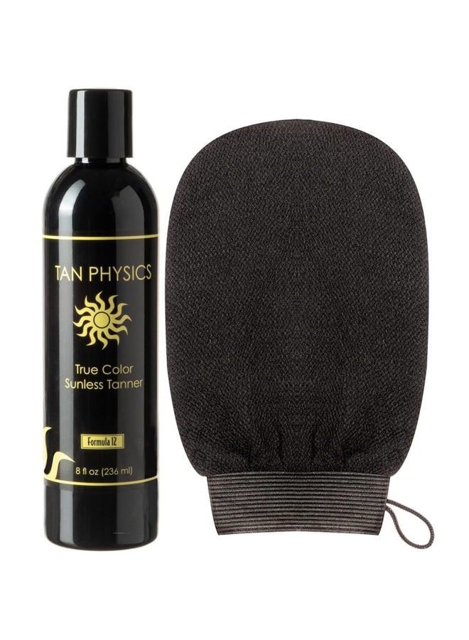 Tan Physics True Color Combo w/FREE pair HYDRO Exfoliation Gloves- Extender and Tanner all in ONE package comes with FREE pair Hydro Exfoliation Gloves by Sans-Sun - Image 1