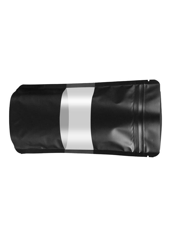 Thoraya 50PCS Plastic Food Storage Bag with Window Stand Up Zipper Lock Sealing Packaging Pouches Black Matte 10x15+3cm  - Image 2