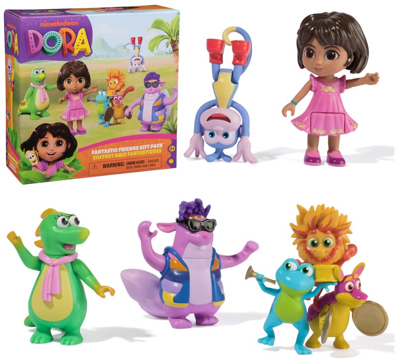 Dora, Fantastic Friends Gift Pack with Dora, Boots, Tico, Isa, and The Fiesta Trio, Toy Figures, Kids Toys for Girls & Boys Ages 3 and Up - Image 1