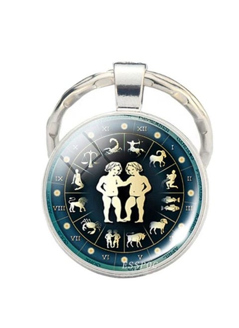Gemini Zodiac Sign Keychain
