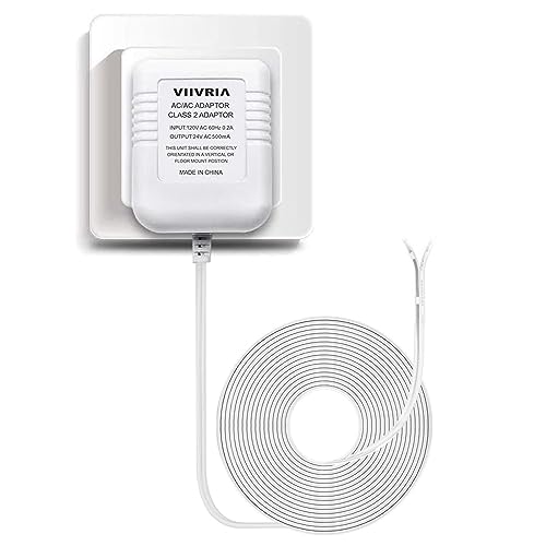 VIIVRIA AC 24 Volt Transformer, C Wire Adapter, Compatible with All Versions of Ring Doorbell and Thermostat for Ecobee,Sensi and Honeywell, 315" Long Cable - Image 1