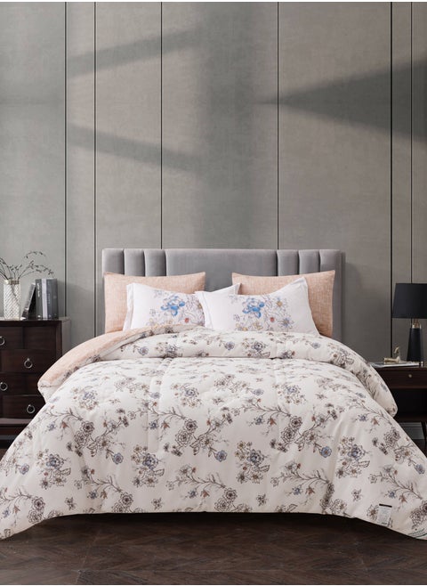 Printed Comforter Set 6-Pcs King Size All Season Decorated Reversible Double Bed Comforter Set Fits (200 X 200 Cm)With Super-Soft Down Alterntaive Filing,Fantasy