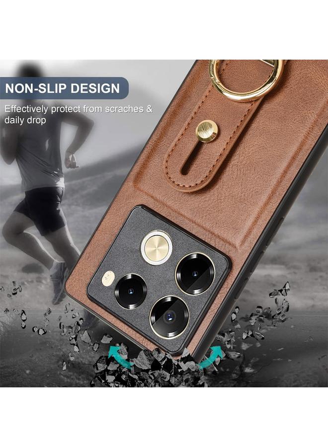 Zaboon Case For Infinix Note 40 Pro 4G X6850 Wristband Leather Back Phone Case - Image 5
