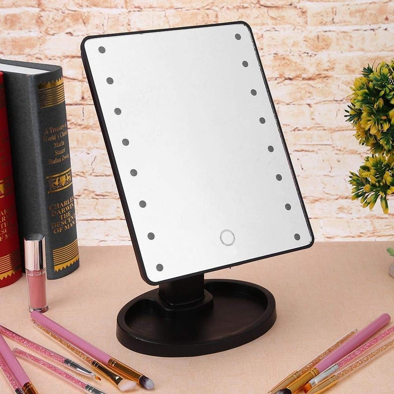 Vroxy Vroxy Adjustable Brightness 16 LED Vanity Mirror Lights Portable Studio Glow Vanity Makeup Light Natural Light for Makeup Dressing Table Top Stand Square Mirror for Shaving Cosmetic Counter top - Image 3