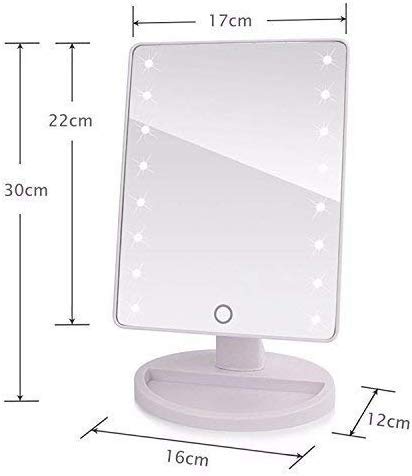 Vroxy Vroxy Adjustable Brightness 16 LED Vanity Mirror Lights Portable Studio Glow Vanity Makeup Light Natural Light for Makeup Dressing Table Top Stand Square Mirror for Shaving Cosmetic Counter top - Image 5