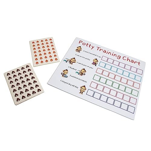 L LIFETIME Potty Training Sticker Chart Reward- Monkey Design for Toddler Girls and Boys, Toilet Seat Motivational Weekly Progress Gift with 50 Poop Pee Sticker Sheets for Children - Image 1
