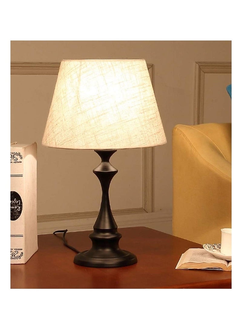 Monda 2-Piece Table Lamp, Simple Table Lamp, Bedside Table Lamp, Night Light, Creative Bedroom Bedside Lamp with Fabric Lampshade, Suitable for Bedrooms, Living Rooms, Offices, Children's Rooms, And Dormitories. - Image 4