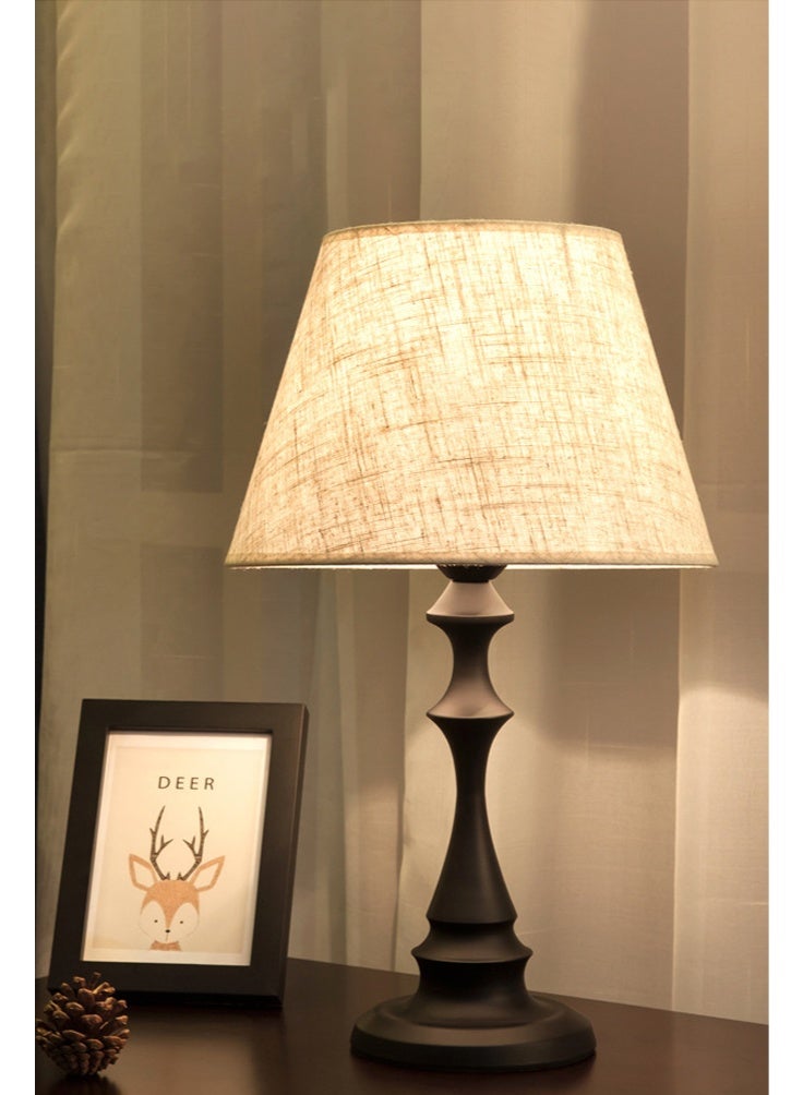 Monda 2-Piece Table Lamp, Simple Table Lamp, Bedside Table Lamp, Night Light, Creative Bedroom Bedside Lamp with Fabric Lampshade, Suitable for Bedrooms, Living Rooms, Offices, Children's Rooms, And Dormitories. - Image 3