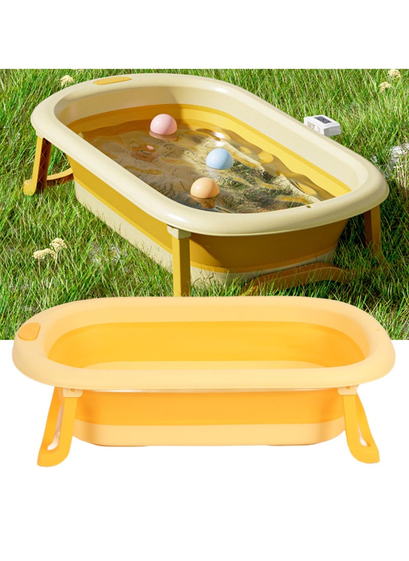 Velaurs Baby Bath Tub Large Capacity Prevent Slipping Thickened Collapsible Bathtub for Sitting Lying  - Image 3
