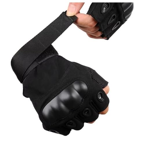 Aadikart Biking Gloves Men Boys Girls Cycling Exercise Half Finger Fingerless Gloves Child Motor Bike Riding Anti-Slip Weight Lifting Bike Workout Climbing Bicycle Gym Skate Gloves (Black) - Image 2