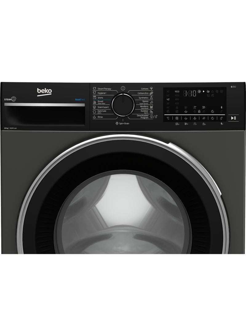 بيكو Freestanding Washer Dryer, 10 kg Wash / 6 kg Dryer, 1400 rpm , ProSmart Inverter Motor , Bluetooth Connectivity, Grey , BWD10640MCI 10 kg BWD10640MCI Manhattan Gray - Image 3