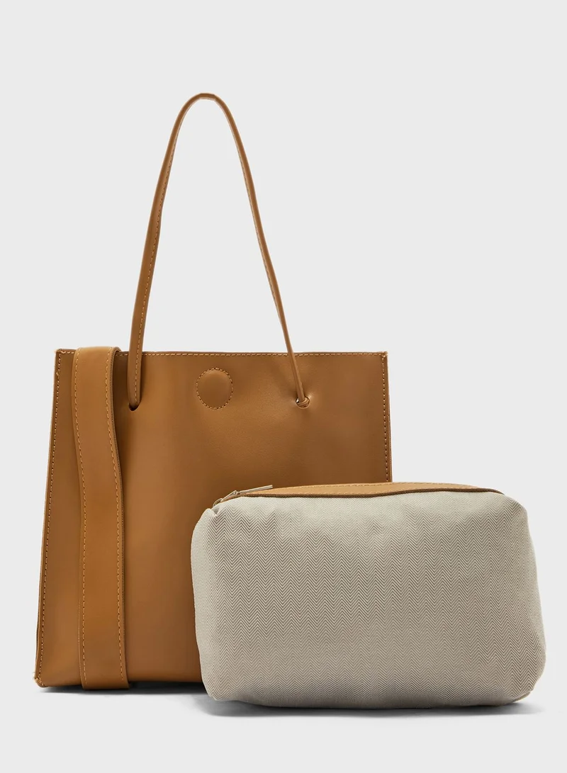 ELLA Minimal Tote Bag with Detachable Shoulder Strap