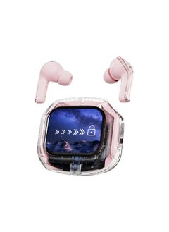 Explosions Color Screen Bluetooth Headset Air Max Smart Digital Display Lyrics Multi-function Endurance Computer Headset-Color:Pink