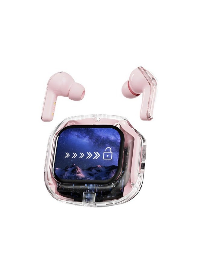 Generic - Explosions Color Screen Bluetooth Headset Air Max Smart Digital Display Lyrics Multi-function Endurance Computer Headset-Color:Pink - Image 1