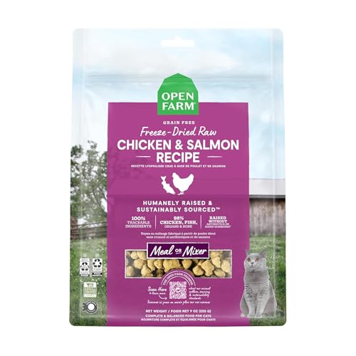 Open Farm Chicken Salmon Recipe Freeze Dried Raw Morsels for Cats 35oz - Image 1