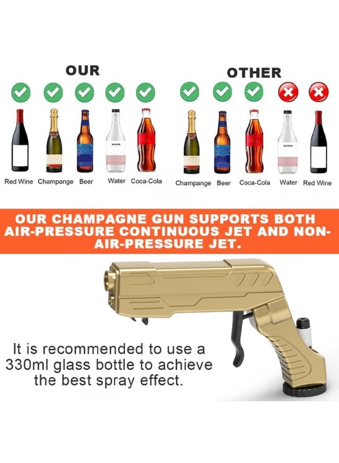 SKT Shiketro Multi-functional alloy champagne gun, beer spray gun, bottle opener, wine cork, party bar prop, essential for World Cup celebrations. - Image 3