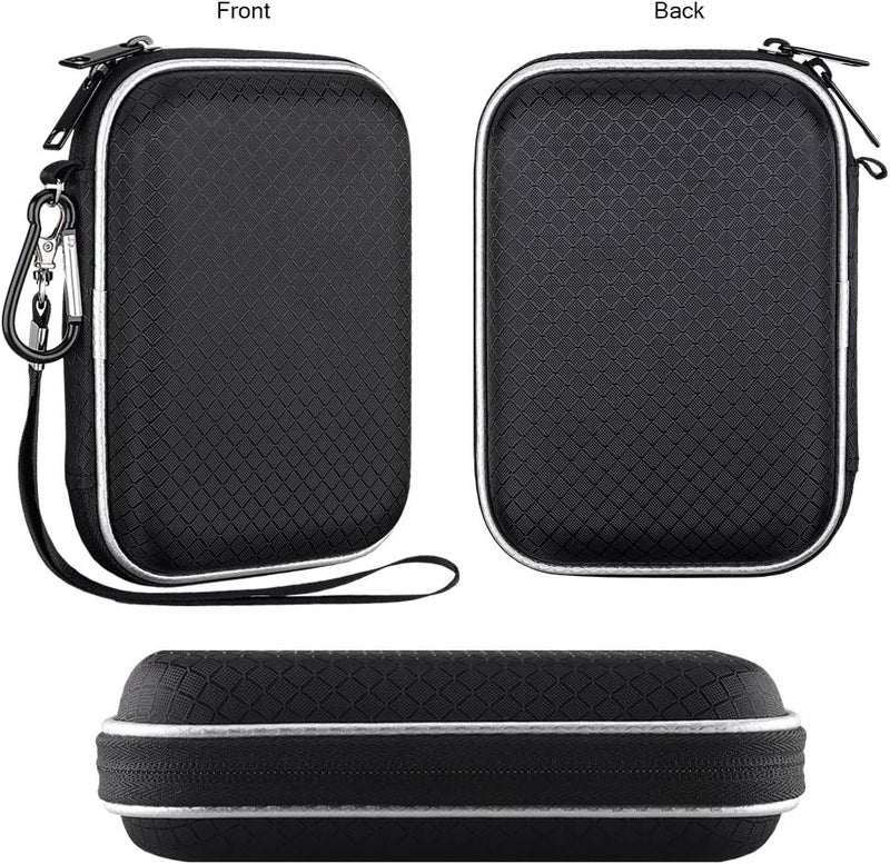 Lacdo Flat working surface Hard Drive Carrying Case for Seagate Expansion Backup Plus Slim Seagate One Touch Game Drive PS4 Xbox Portable External Hard Drive 1TB 2TB 4TB 5TB USB 3.0 2.5" HDD Shockproof Travel Bag, Black Leakproof sealed - Image 2