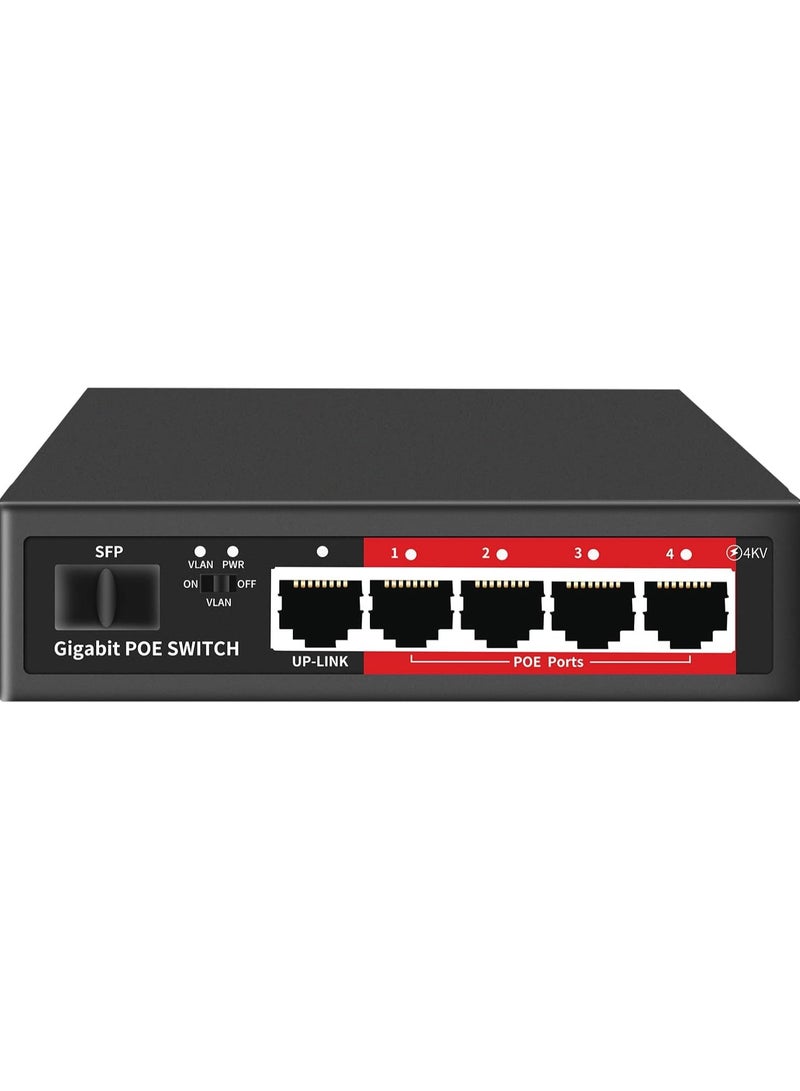 إسبانيا 4+1SFP GIGABIT POE SWITCH مع +1 الإرسال - Image 1