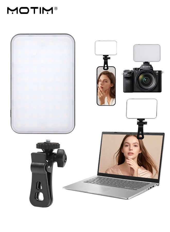 موتيم ضوء فيديو RGB للهاتف المحمول، مشبك إضاءة ملء RGB للتصوير الفوتوغرافي 0-360 بالألوان الكاملة، ضوء LED جيب للهاتف، 20 تأثير إضاءة قابلة للتعتيم، مشبك سيلفي بإضاءة LED قابلة لإعادة الشحن 1200mAH للتصوير الفوتوغرافي ومؤتمرات الفيديو وتطبيق TikTok - Image 1