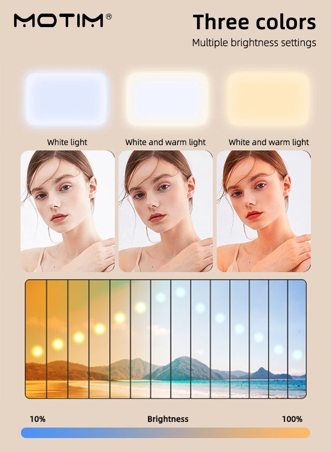 موتيم ضوء فيديو RGB للهاتف المحمول، مشبك إضاءة ملء RGB للتصوير الفوتوغرافي 0-360 بالألوان الكاملة، ضوء LED جيب للهاتف، 20 تأثير إضاءة قابلة للتعتيم، مشبك سيلفي بإضاءة LED قابلة لإعادة الشحن 1200mAH للتصوير الفوتوغرافي ومؤتمرات الفيديو وتطبيق TikTok - Image 3