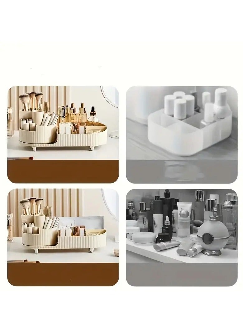 ORiTi Rotating Makeup Organizer For Vanity,Skincare & Cosmetics Organizer,For Storage Makeup Brush  Lipstics Holder -Black - Image 3