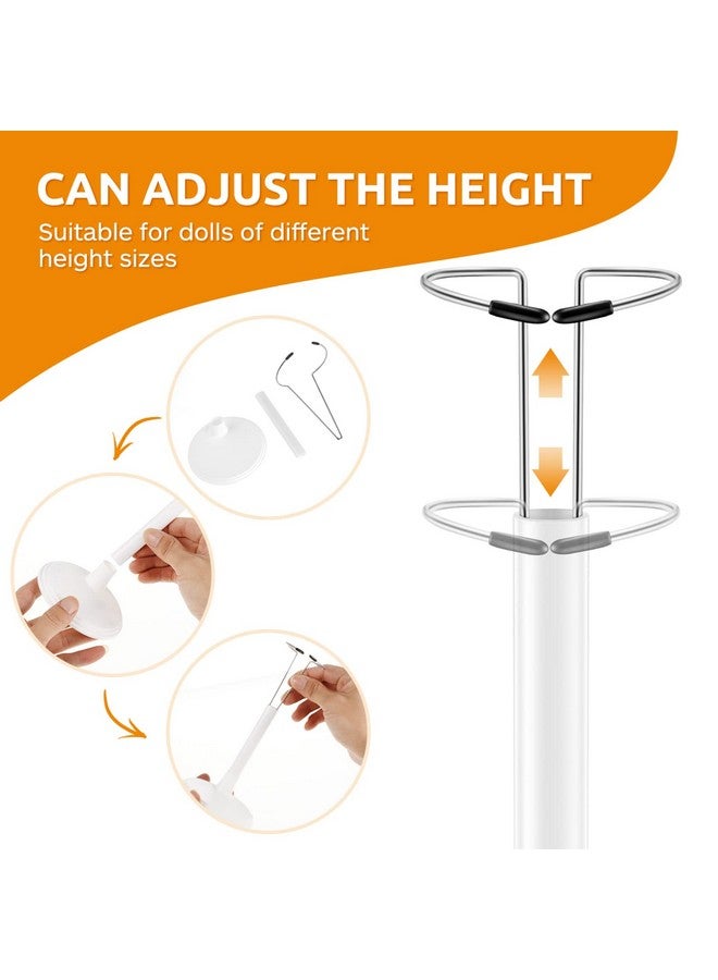 Toddmomy Action Figures White Doll Stands 2Pcs Doll Display Stand Doll Bracket Doll Support Stand Bear Stand Desktop Doll Holder For Kids Accessories (25Cm) Cabbage Patch Dolls - Image 3