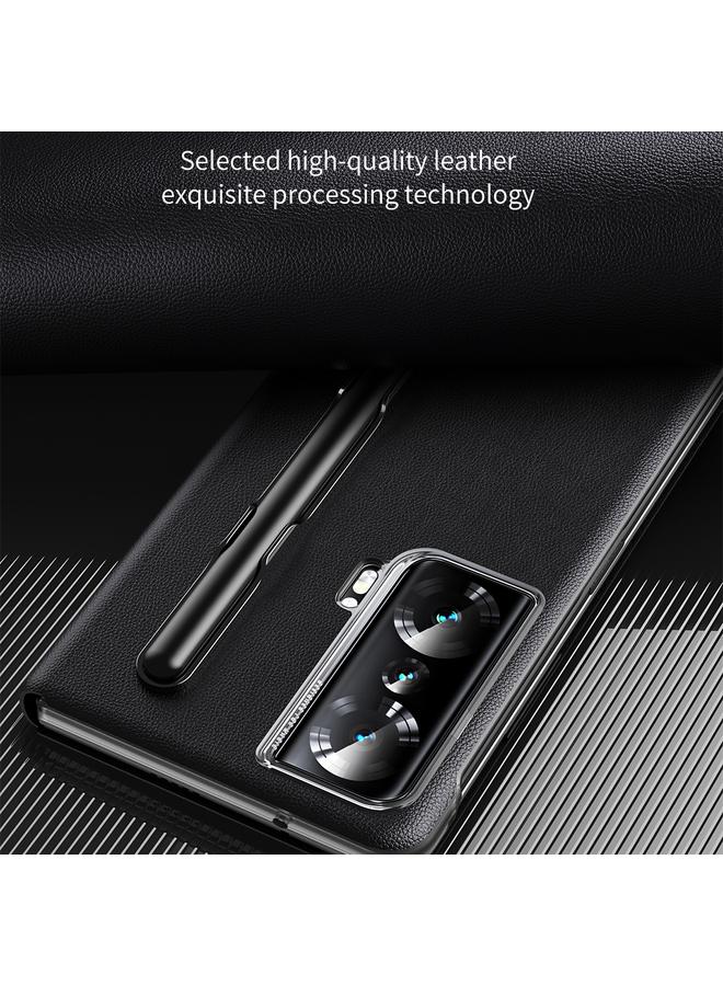 S-TOP Case For Honor Magic Vs Side Window View Smart Lychee Texture Leather Phone Case with Pen Slot - Image 5