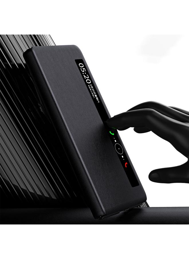 S-TOP Case For Honor Magic Vs Side Window View Smart Lychee Texture Leather Phone Case with Pen Slot - Image 3