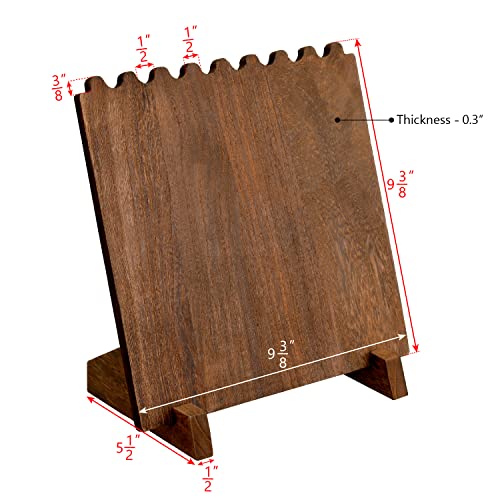 Ikee Design Set of 2 Wood Necklace Jewelry Display Stand for 8 Necklaces Necklace Display Holder Organizer Brown Color - Image 3